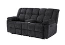 U6000 BLACK CONSOLE RECLINING LOVESEAT