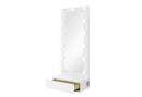 ELLA WHITE NARROW TALL MIRROR WITH LED AND SPEAKER
