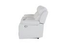 U6026 BLANCHE WHITE CONSOLE RECLINING LOVESEAT WITH LED AND SPEAKER
