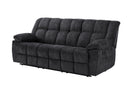 U6000 BLACK RECLINING SOFA
