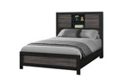 Lisbon Grey/Black Bookcase Bed