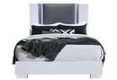 Ylime Smooth White Bed, Dresser, Mirror, Nightstand
