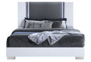 Ylime Smooth White Bed, Dresser, Mirror, Nightstand