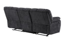 U6000 BLACK RECLINING SOFA