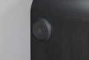Beckett White/Black Nightstand with LED, Cooler and Speaker