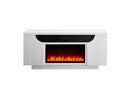 Aileen White 66" Ent Unit with LED, Speakers, Crystal and Pop-Up Doors