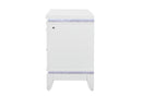 Alina White Nightstand with LED and USB