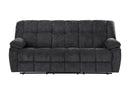 U6000 BLACK RECLINING SOFA