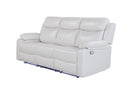 U6026 BLANCHE WHITE RECLINING SOFA WITH LED