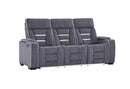 U1895 GREY P2 RECLINING SOFA WITH IS AND LED