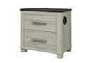 ASHLEY BROWN NIGHTSTAND W/USB & SPEAKER