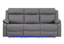 U6026 Pu 72A Reclining Sofa with LED