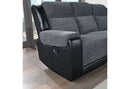 U5914 Grey/Black Console Reclining Loveseat