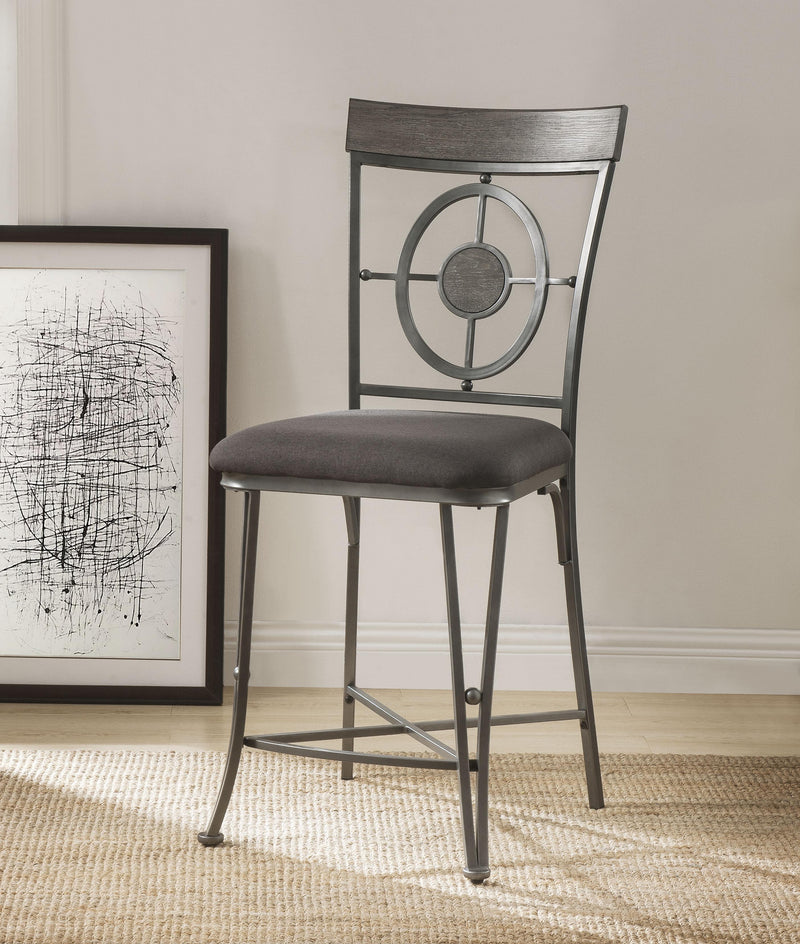 Landis Fabric & Gunmetal Counter Height Chair image